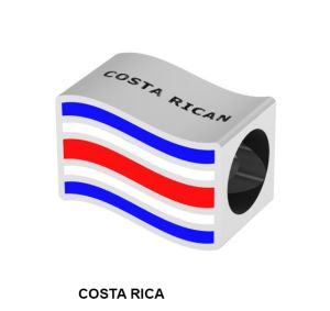 ENAMEL HEART COSTA RICA FLAG PN - ASJ9048CH