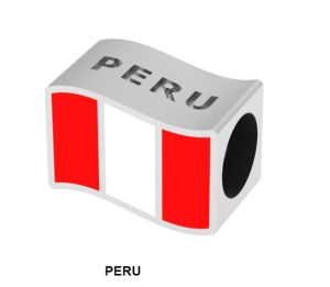 ENAMEL HEART PERU FLAG PN - ASJ9049CH